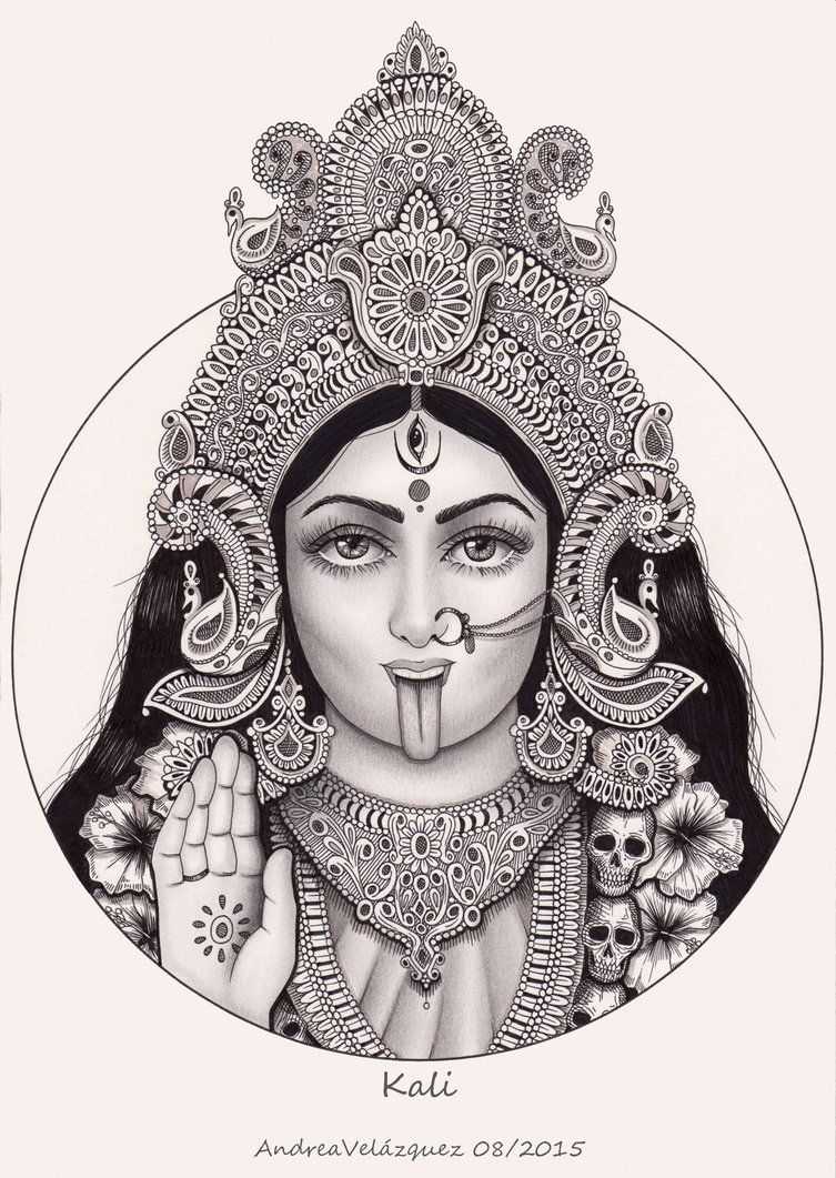 Индийская богиня Кали тату (58 фото) .