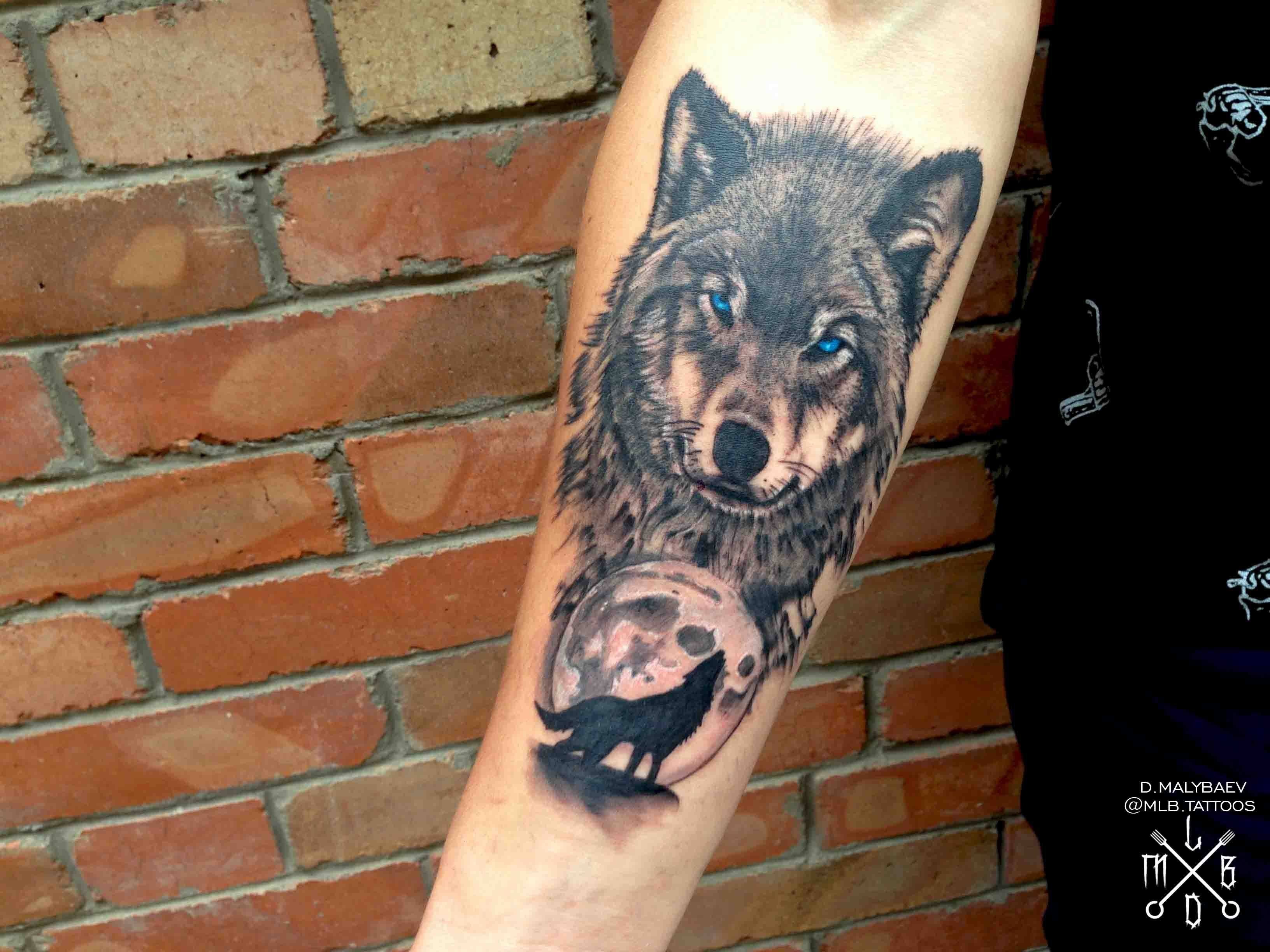 Татуировки для мужчин на руке волк