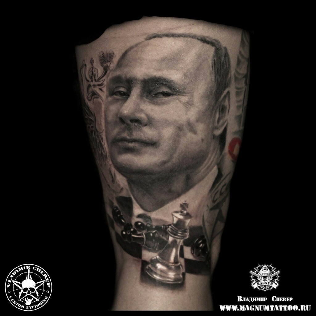 Тату портрет Путина