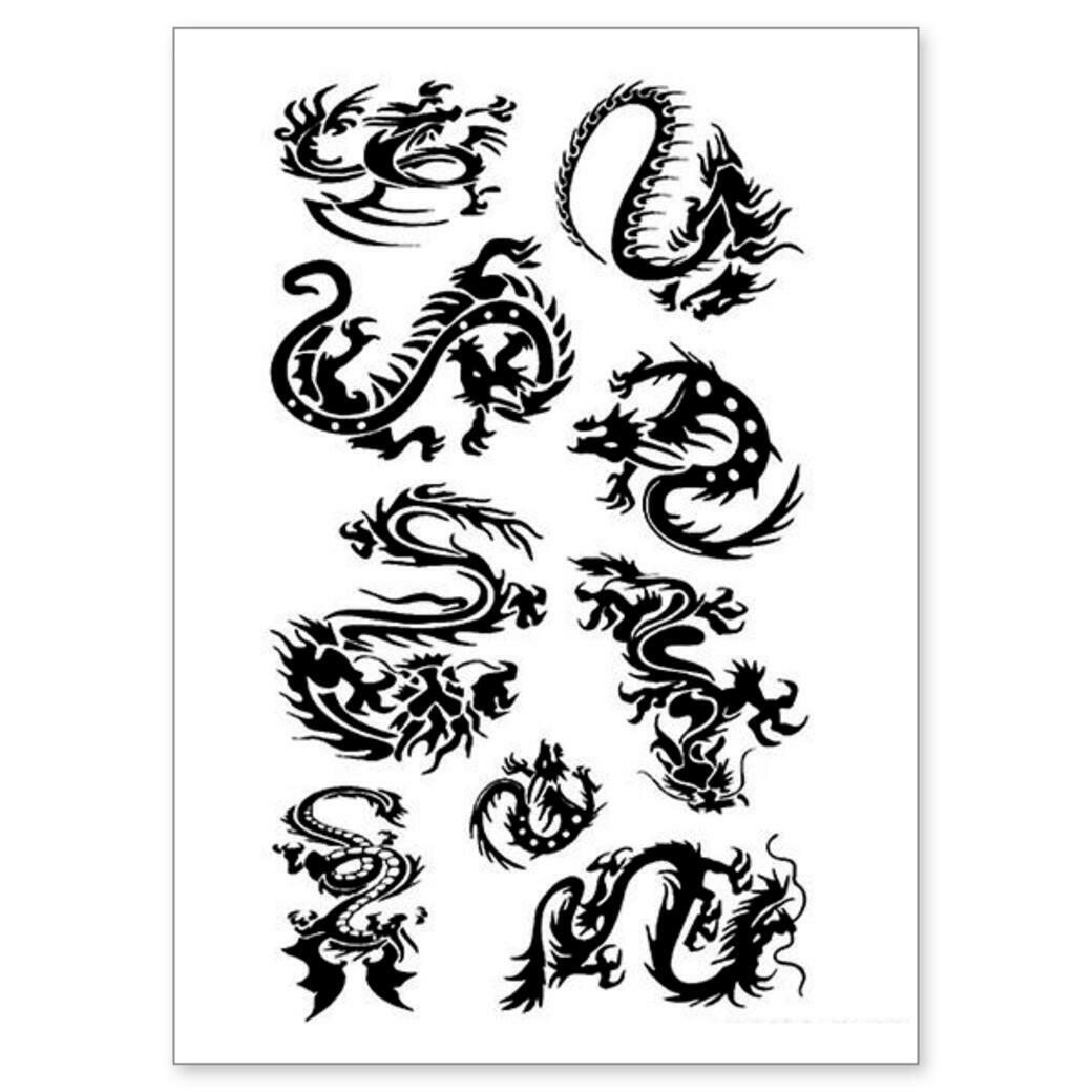 Татуировки наклейки дракон