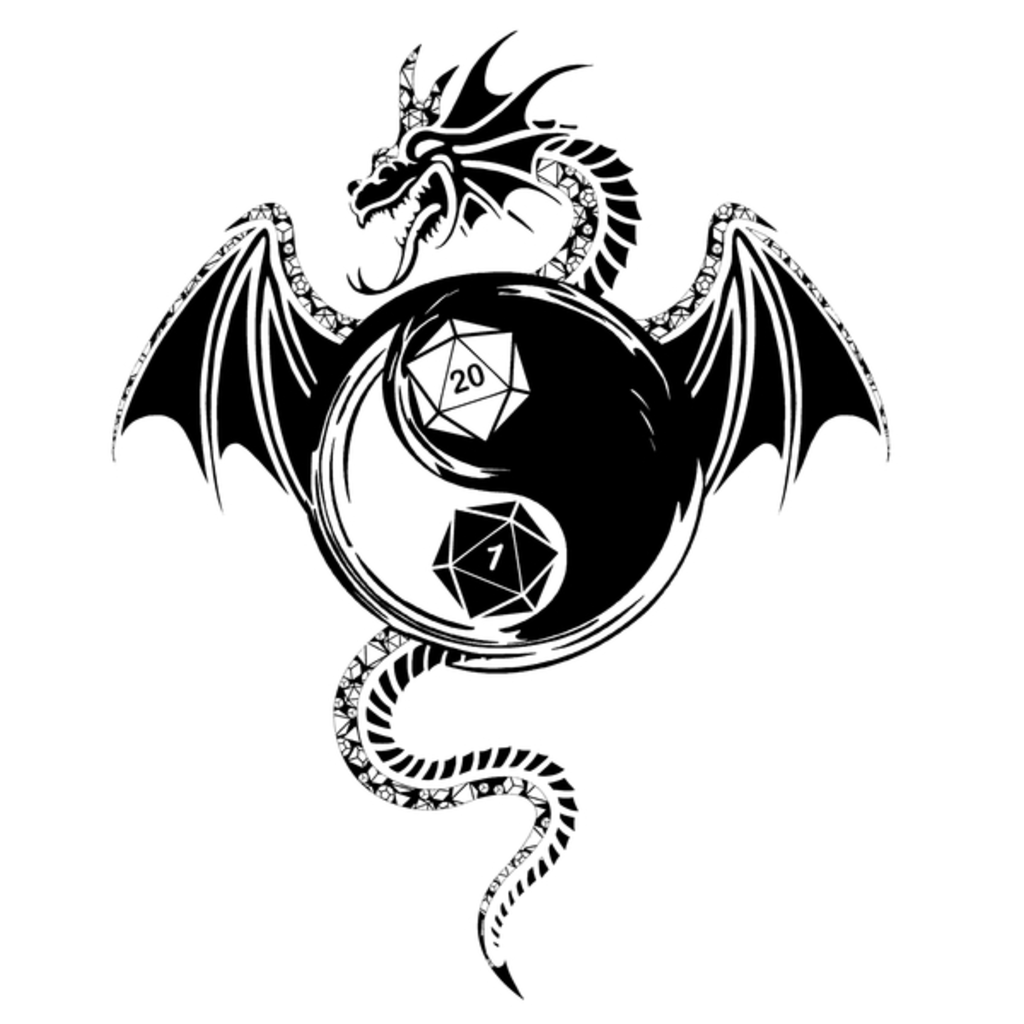 Татуировка Инь Янь с драконом