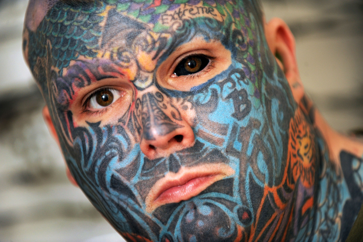 Необычные Татуировки на лице