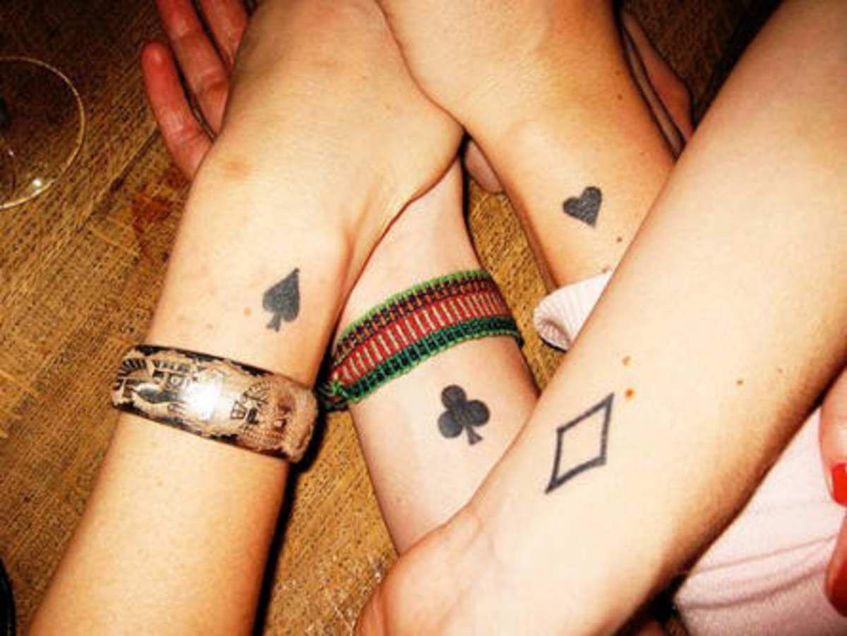 Парные тату для 4 друзей