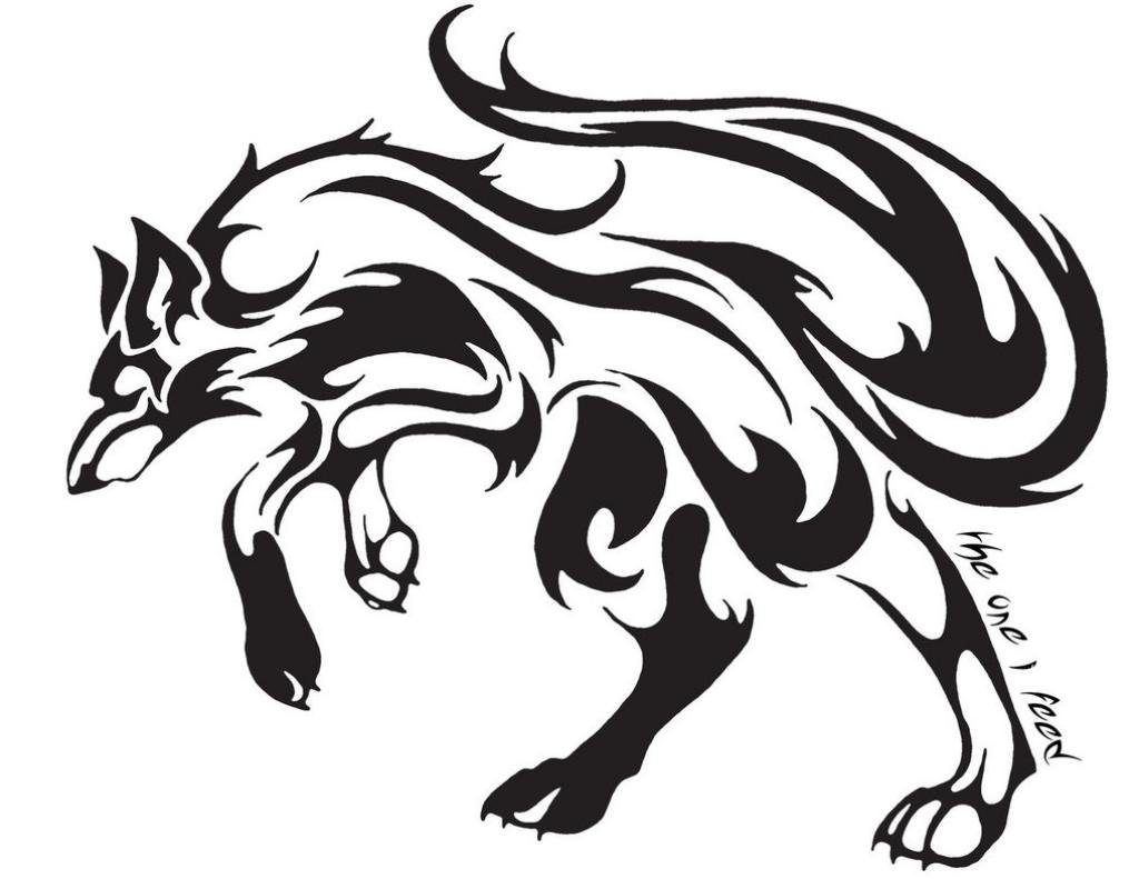 Стилизованное изображение волка