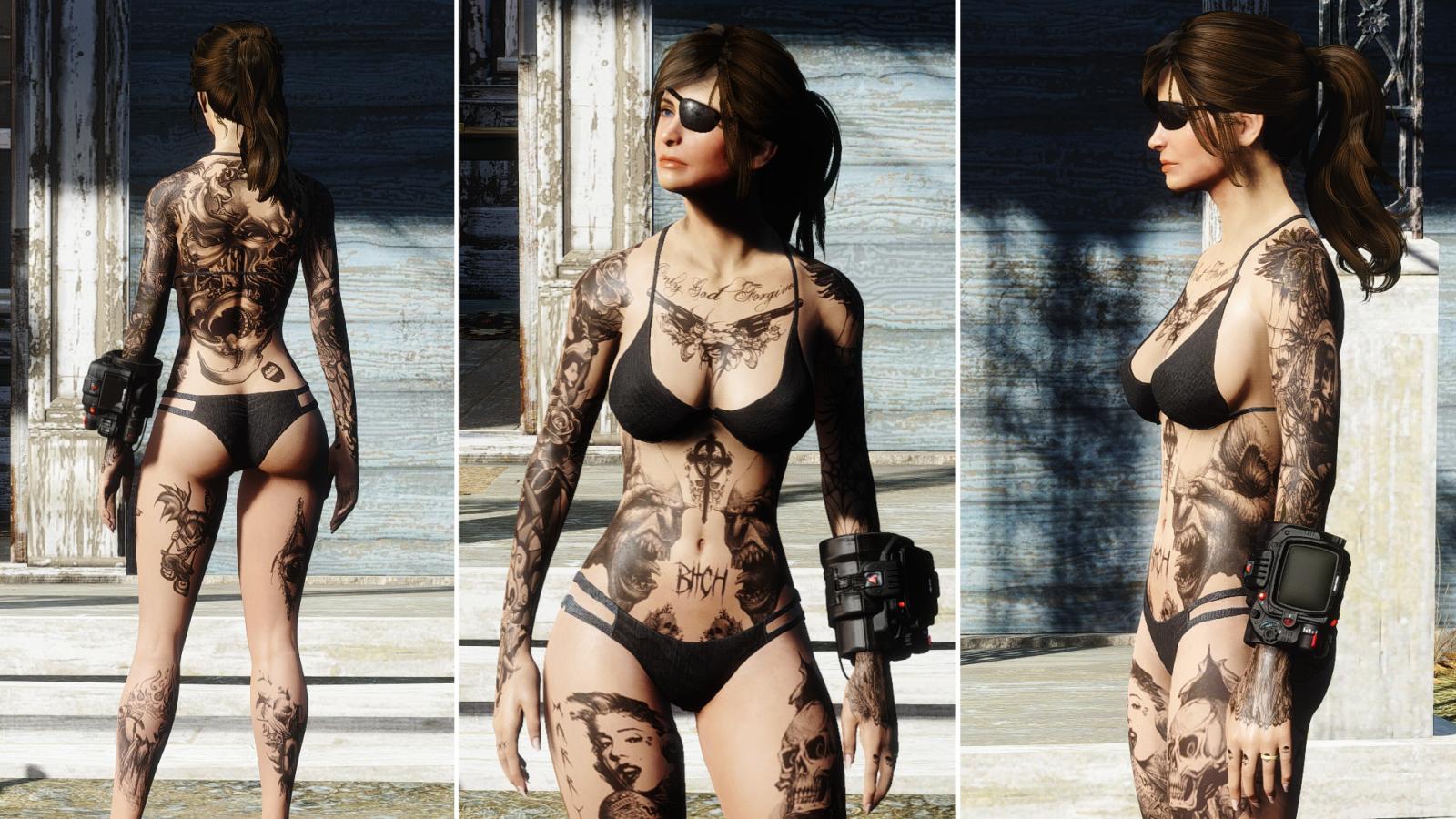 Fallout 4 мод Татуировки для женщин