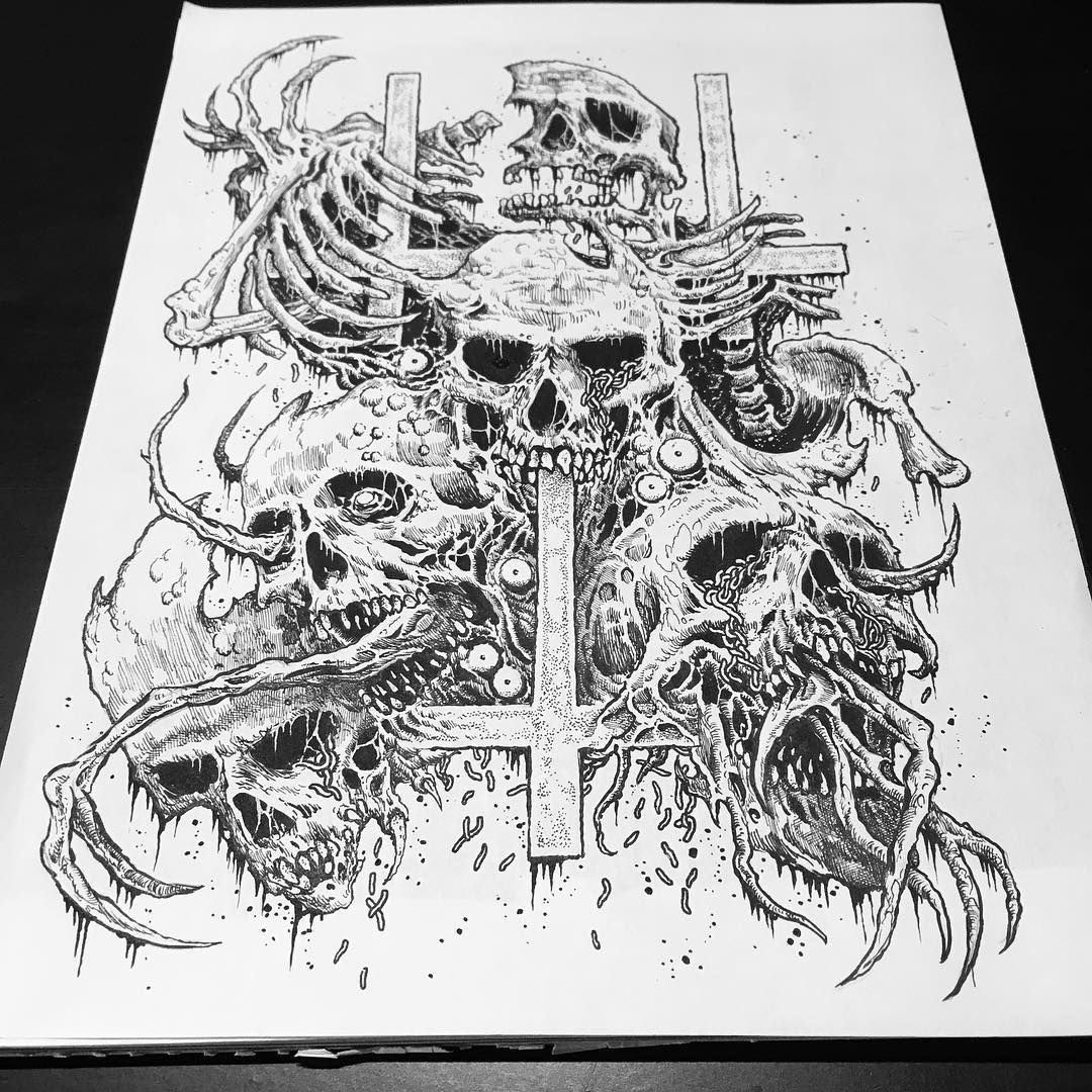 Эскизы тату в стиле Death Metal