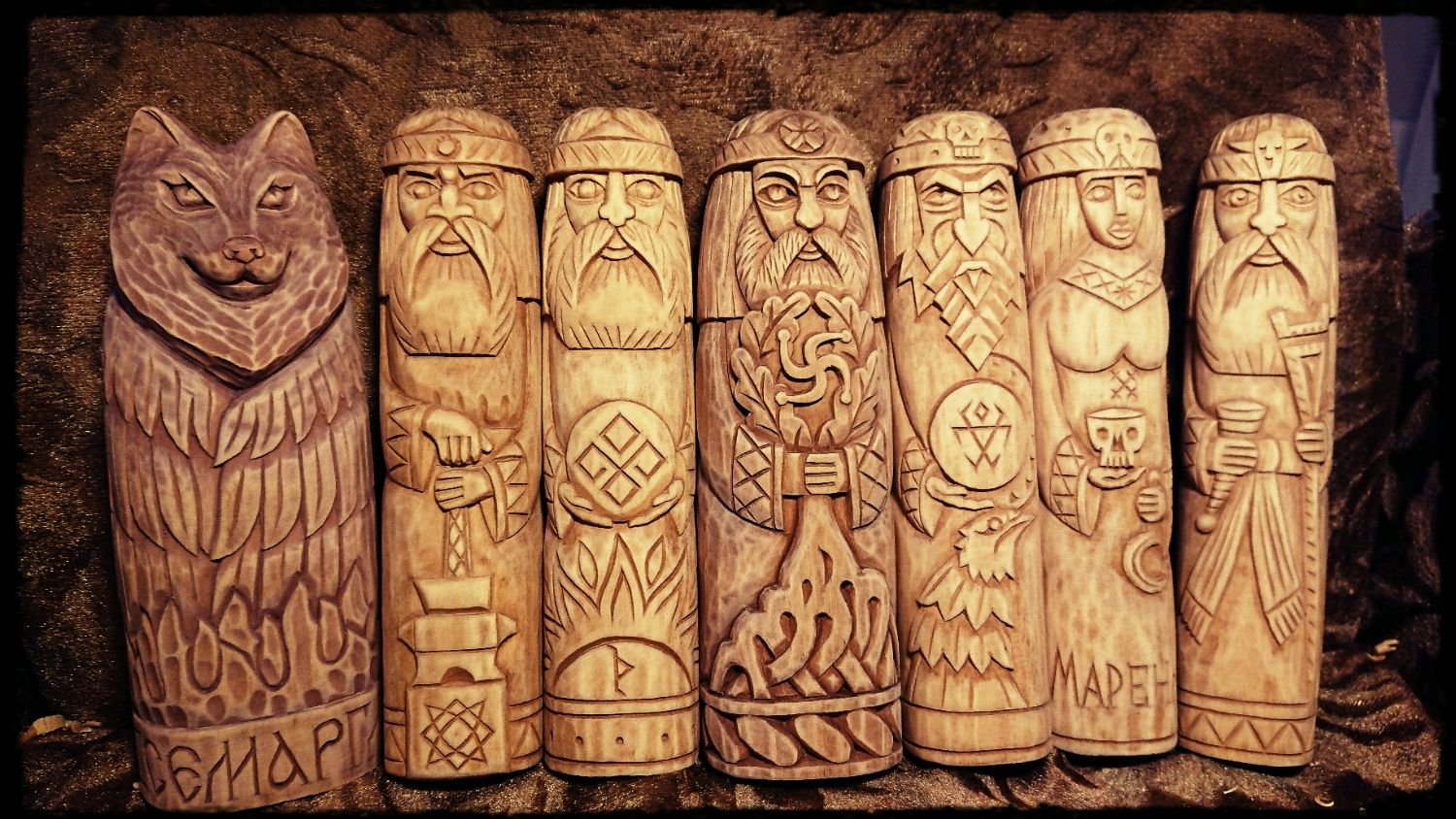 Идолы славянских богов Перун