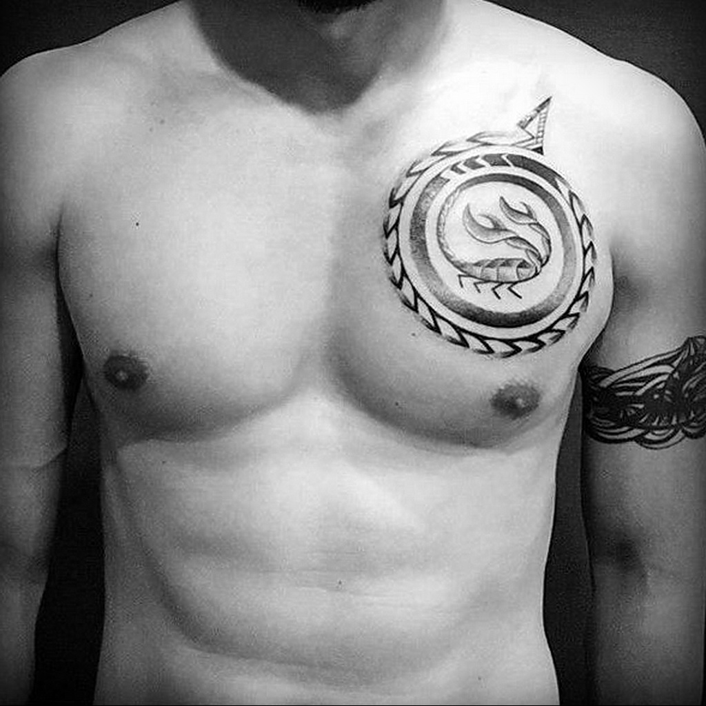 скорпионы татуировки на грудь для мужчин фото 80
