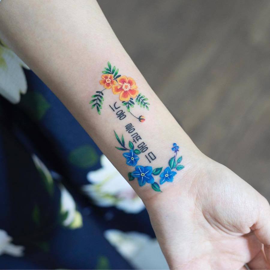 Корейские Татуировки для девушек