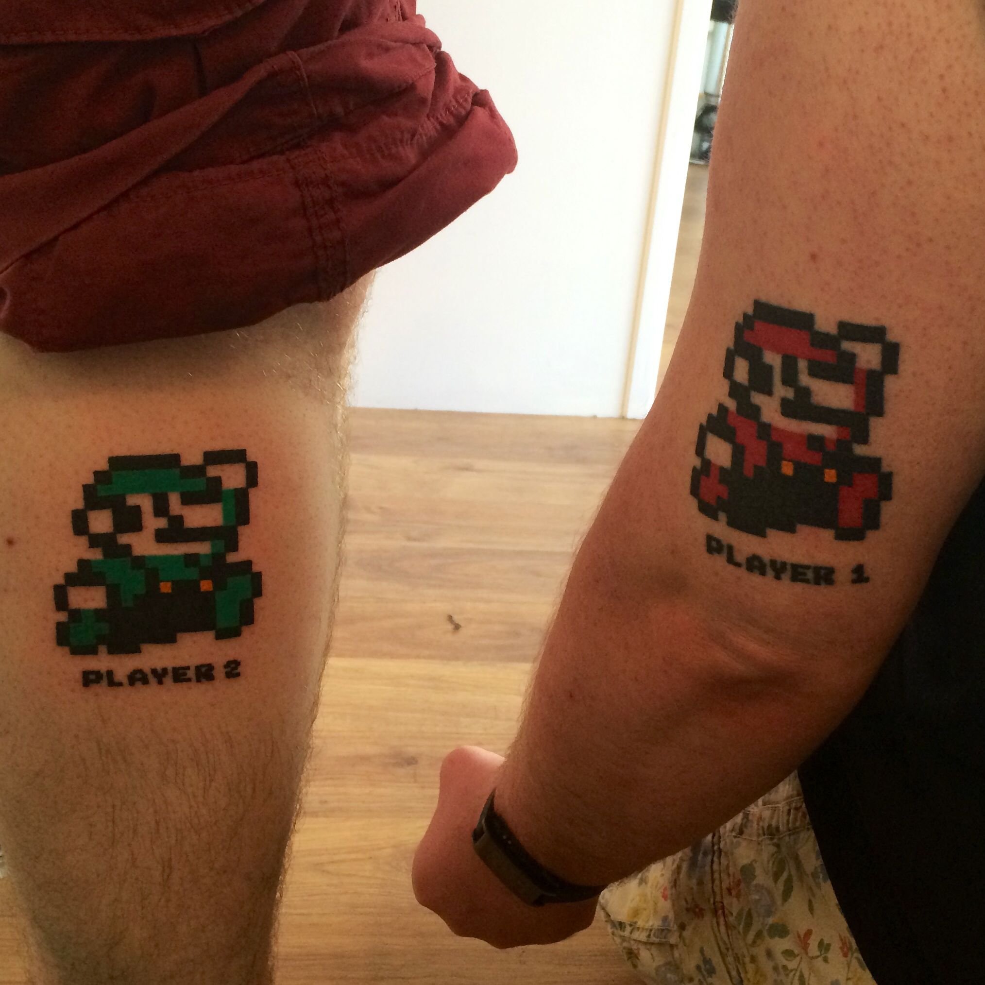 Татуировки Марио и Луиджи