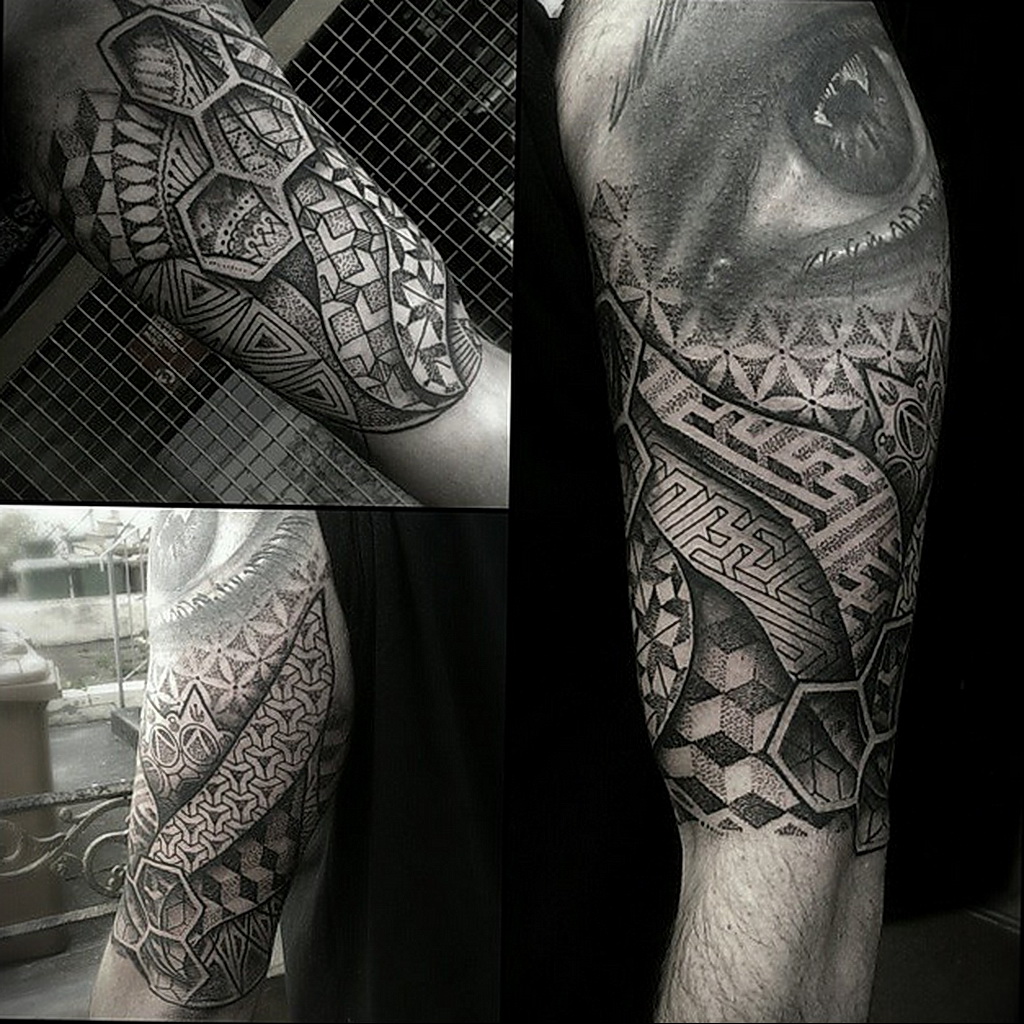 Labyrinth arm sleeve tattoo