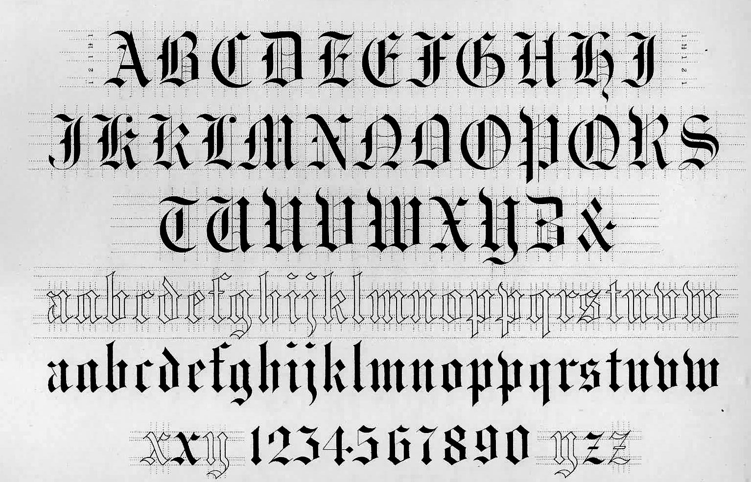 Готический шрифт старинный