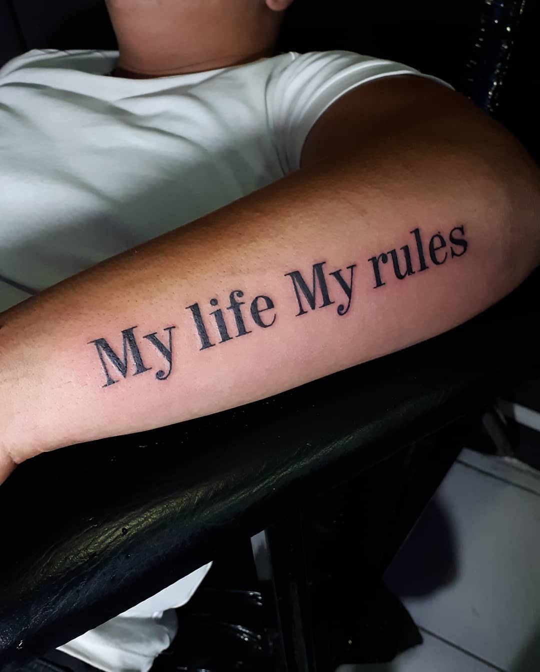 My Life my Rules тату на руке