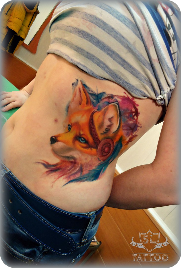 Татуировки женские лиса