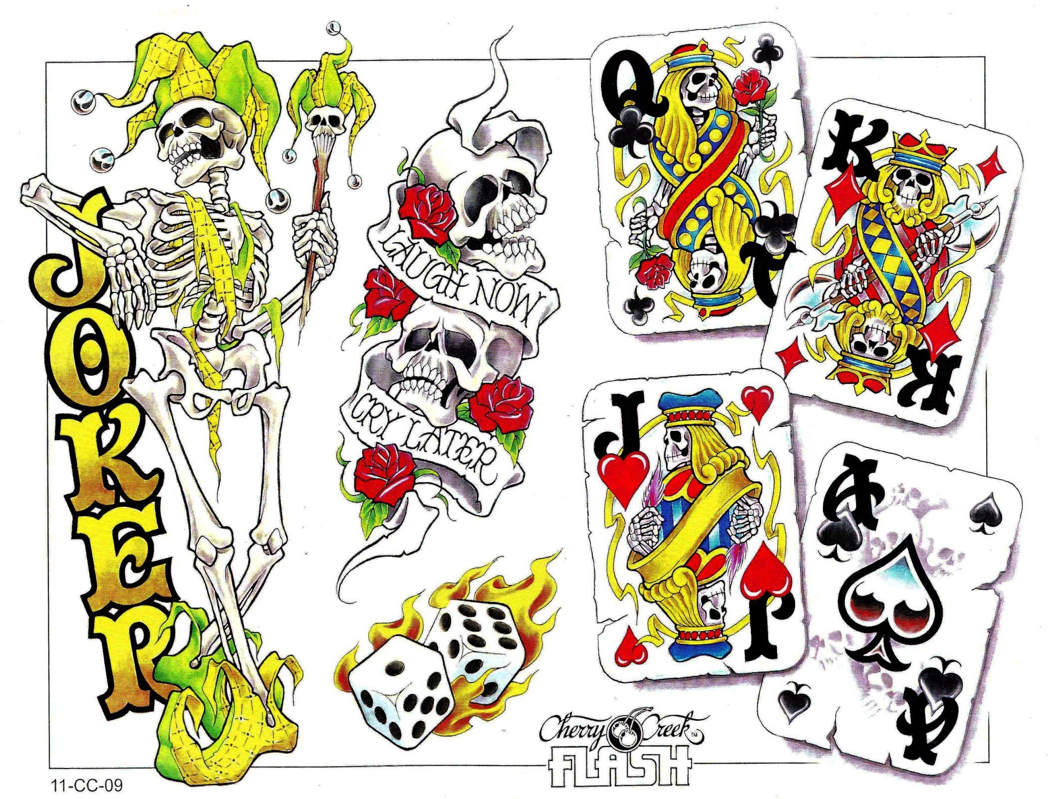 Происхождение и значение татуировок покерных карт