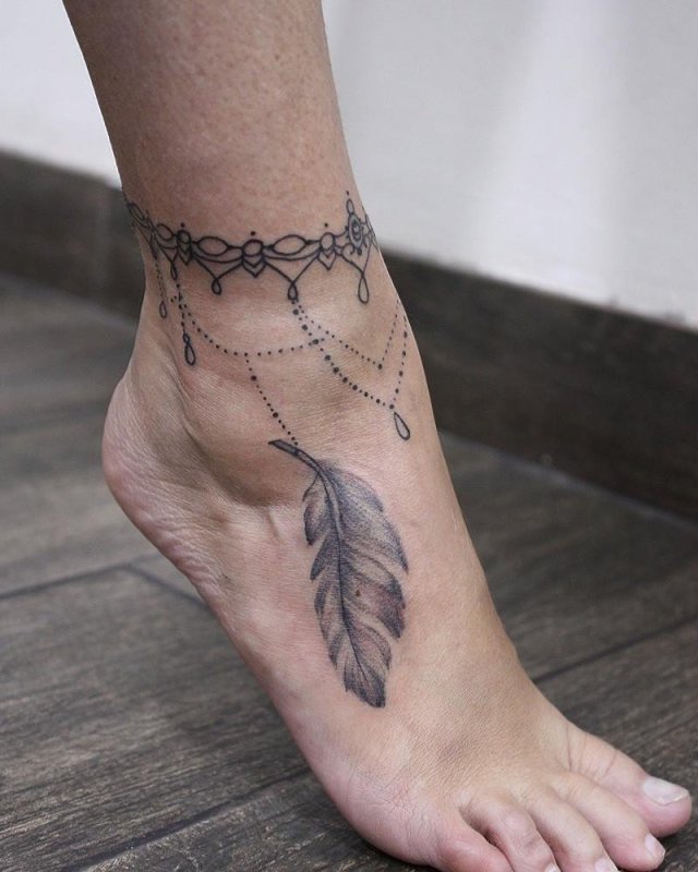 Татуировки в виде браслета: женские, мужские, на руке и ноге