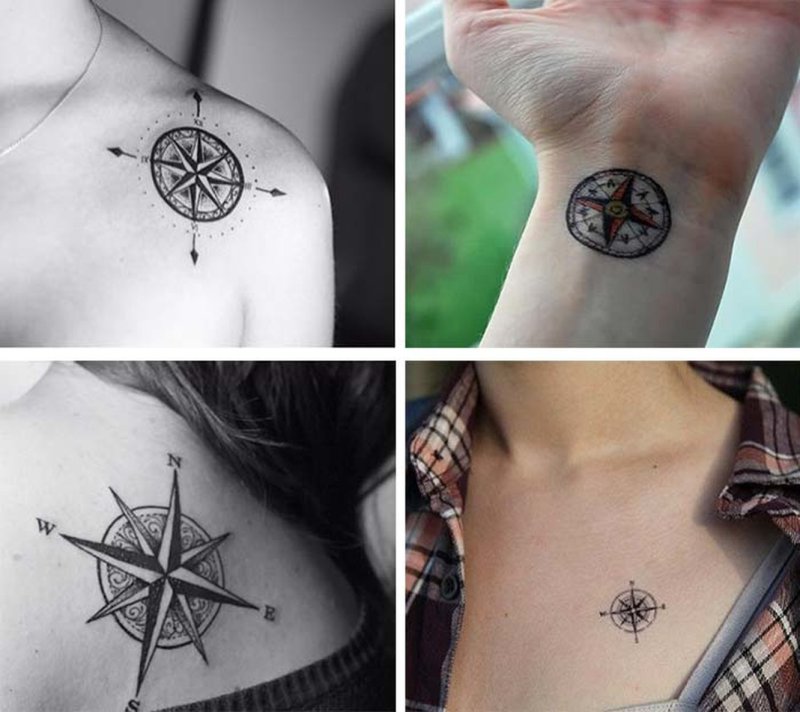 Маленькие Татуировки компас