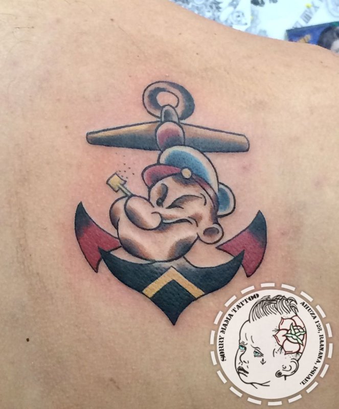 Татуировки с моряком папаем. Татуировка с Папаем — нужно или нет? Значение для мужчин