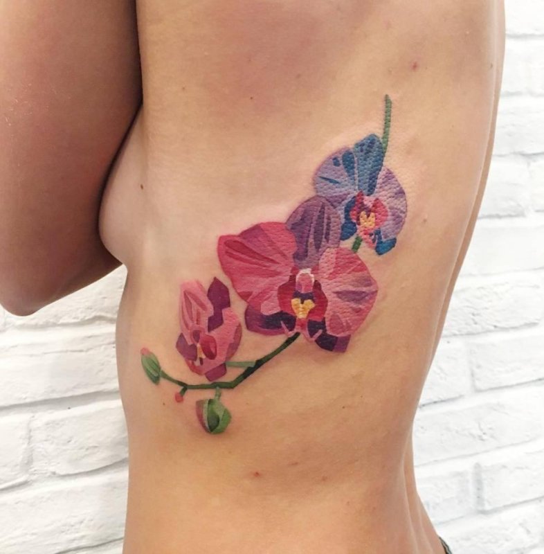 Тату орхидеи — значение и фото татуировок года