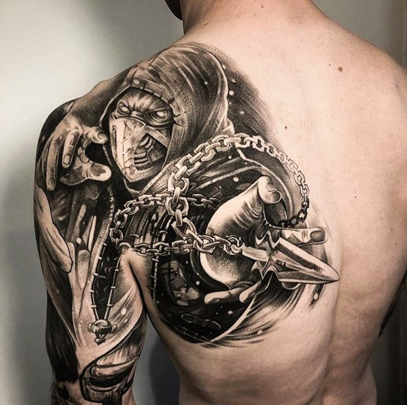 ᐈ Татуировка скорпиона из мортал комбат