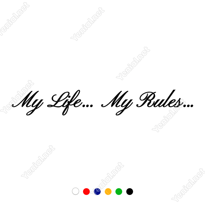 Временная переводная татуировка «My life...My rules» - или неоновая светящаяся тату