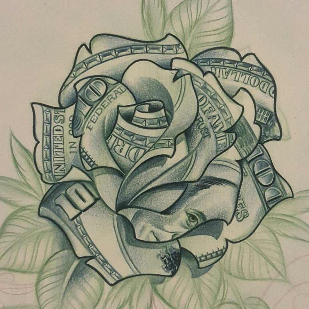 Розы в стиле Чикано тату эскизы