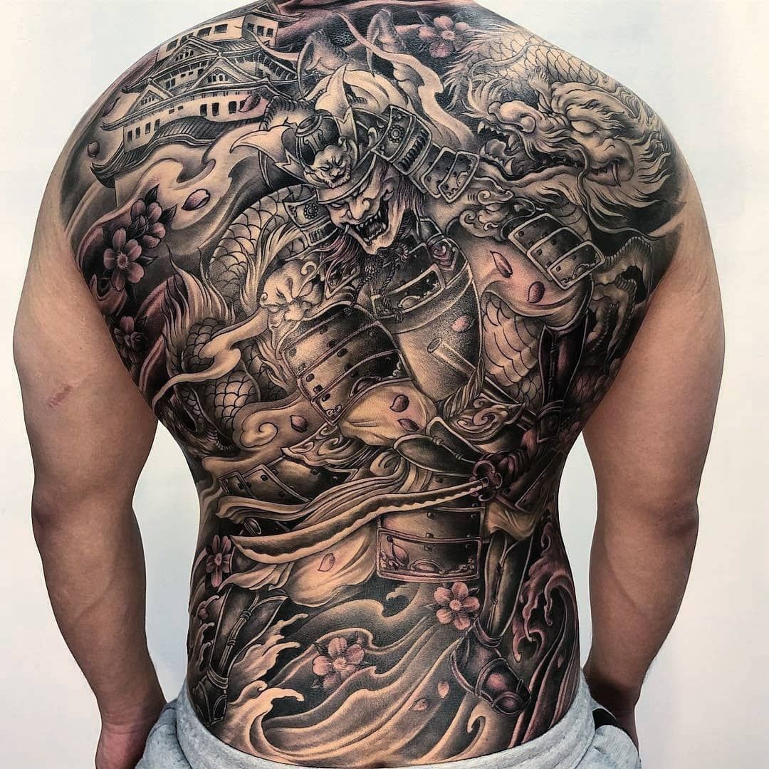 Японские тату на спине мужские