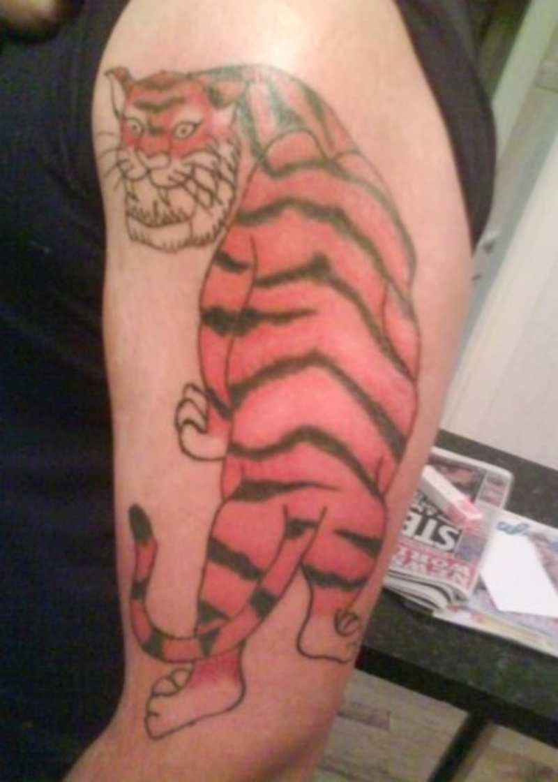 Тигр тату неудачное