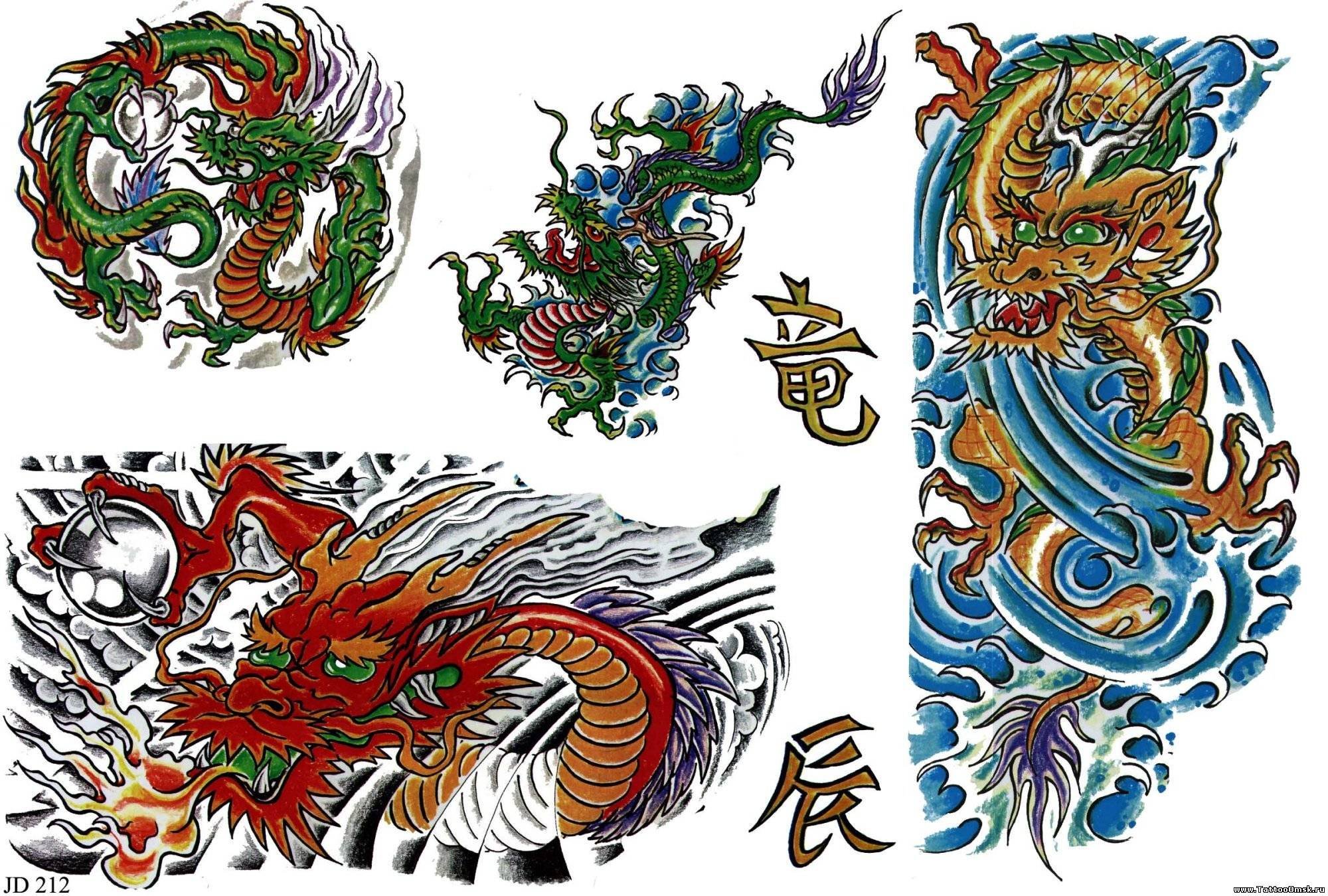 Китайский орнамент тату