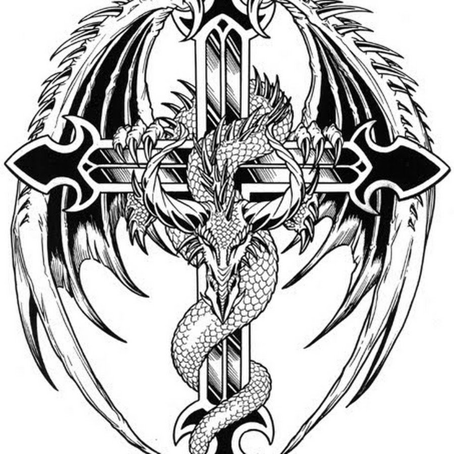 Кельтский узор дракон тату