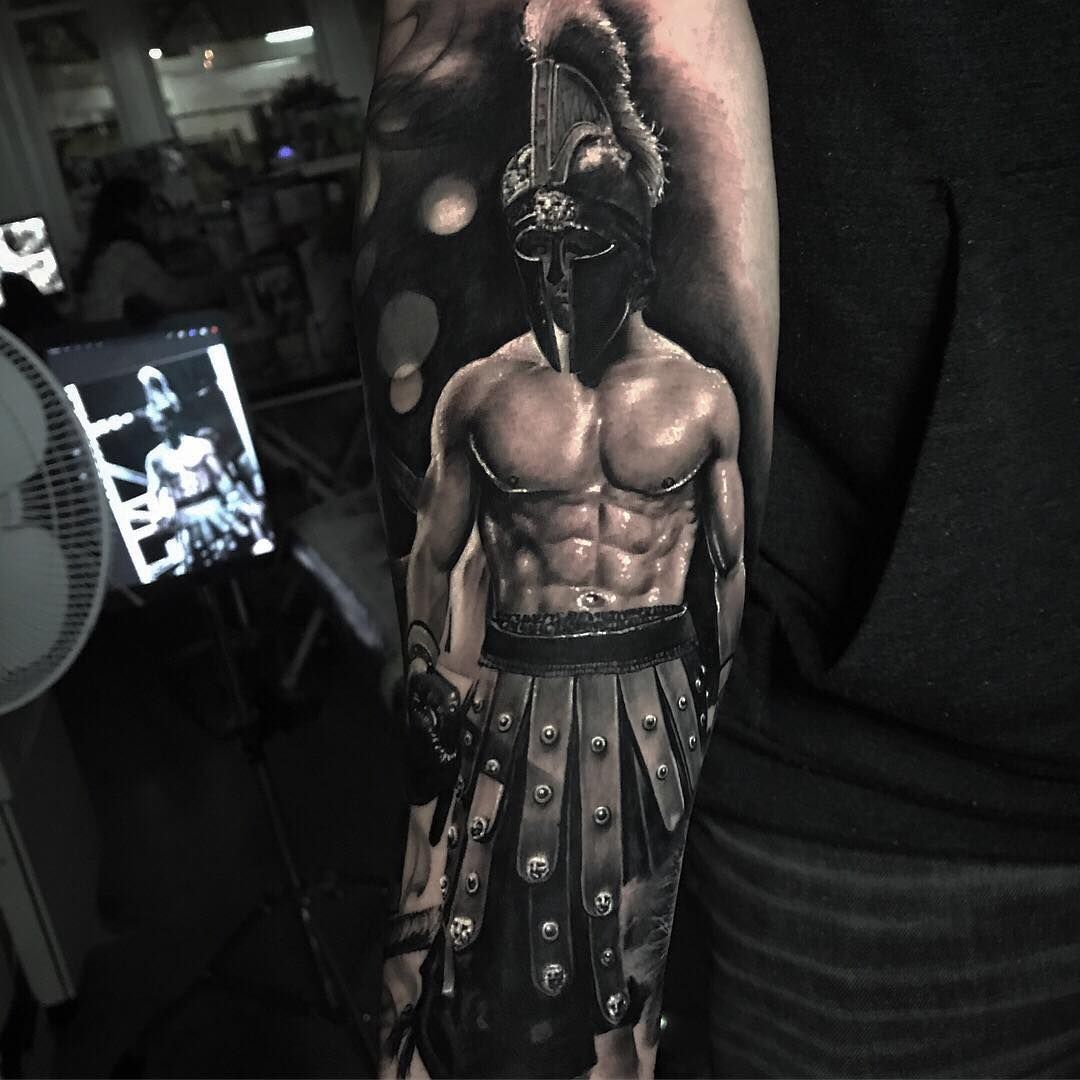 Roman gladiator tattoo