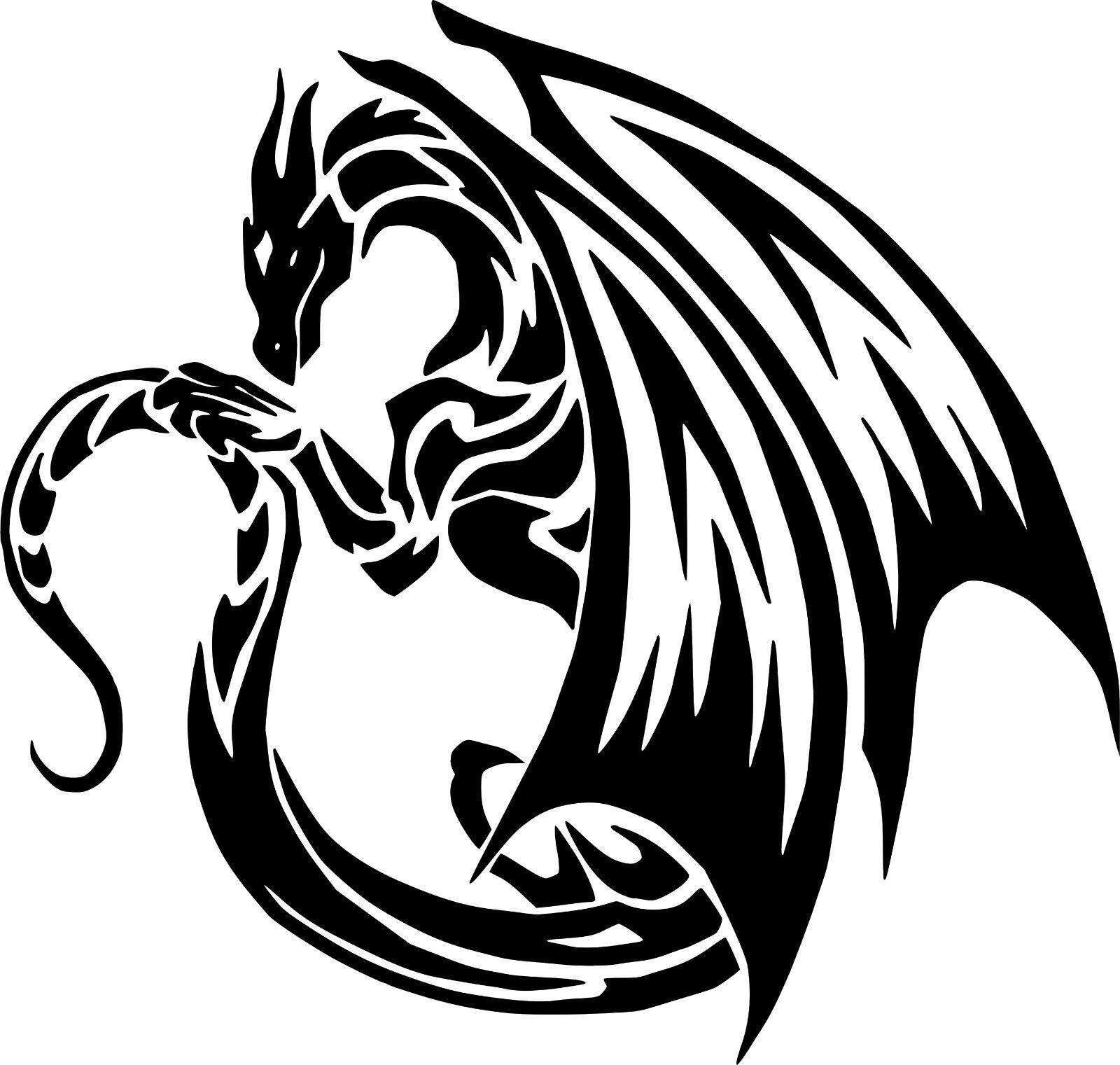 Кельтский узор дракон