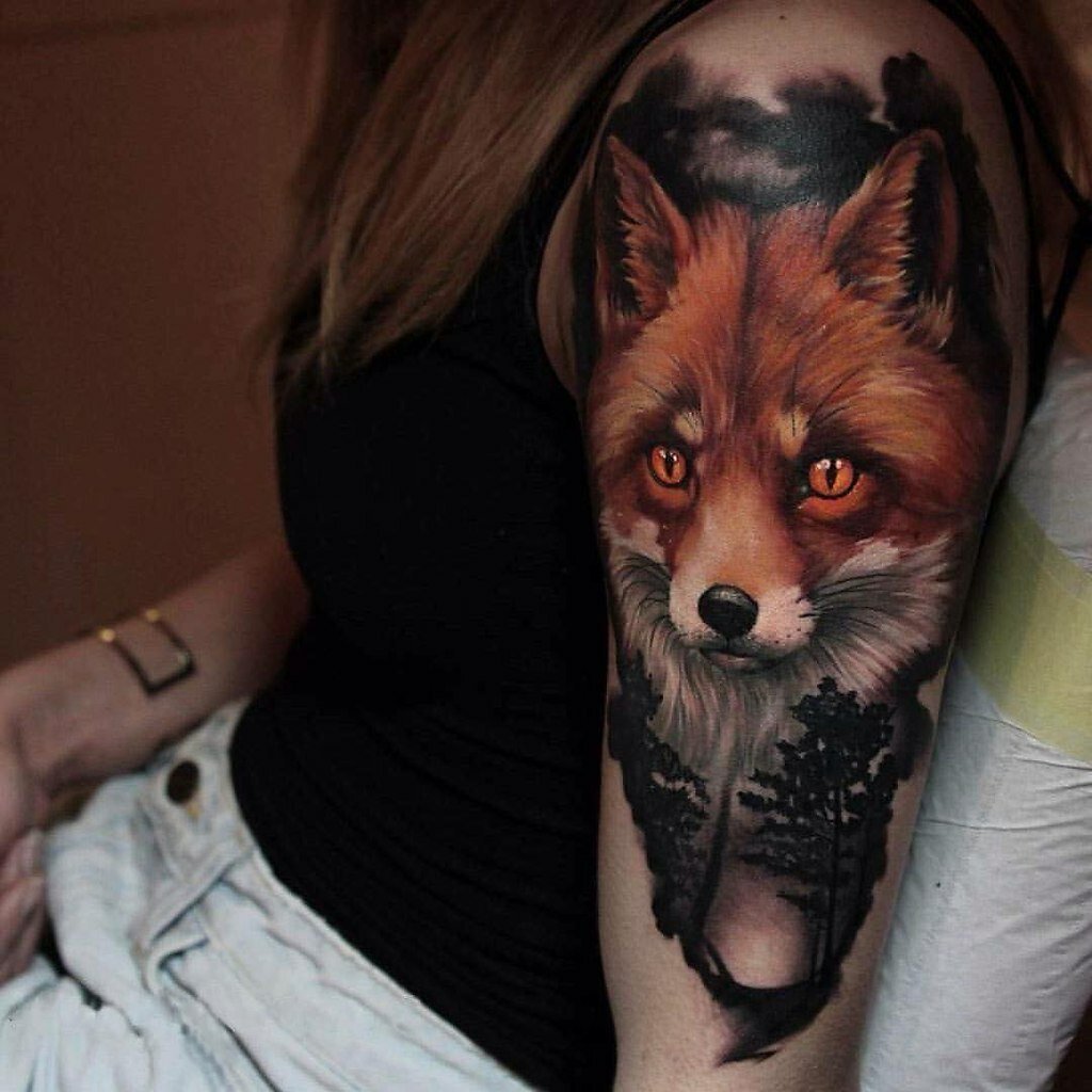 Fox tattoos for girls